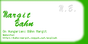 margit bahn business card